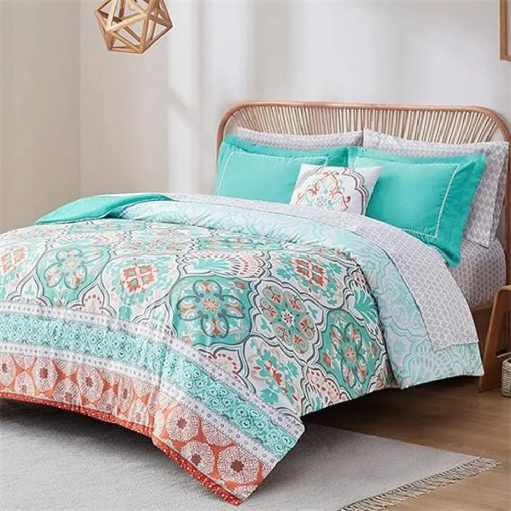 Degrees of Comfort Boho Bed in a Bag Queen Size, Lattice 8 Piece Complete